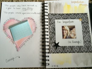 Wait.  The picture was supposed to go on the left and the heart on the right.  Oops.  Making my mistakes and accepting them. 