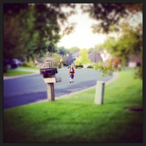 First Day at the Bus Stop